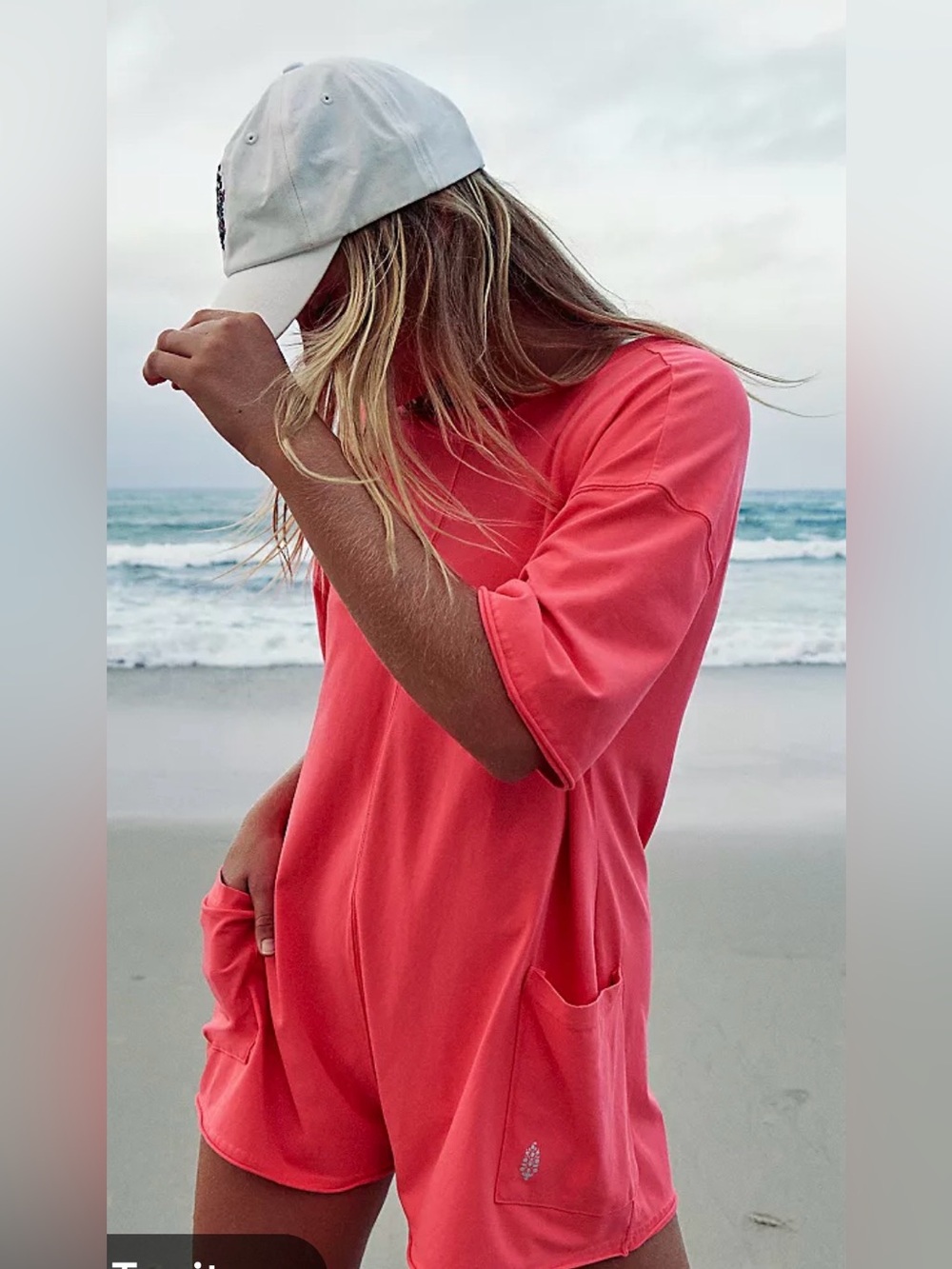 Free People Movement Hot Shot Tee Romper, NWOT ($60)!